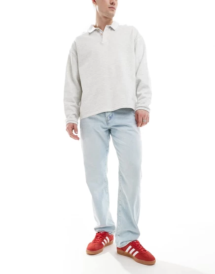 Джинсы ONLY &SONS Edge с прямыми штанинами светло-голубого цвета, постиранные light blue denim