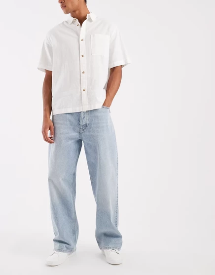 Мужские джинсы Tommy Jeans Theo свободного кроя, светлый деним