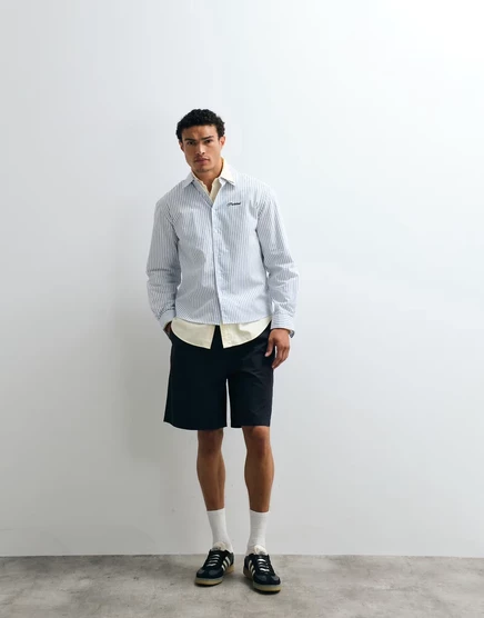 Мужские шорты ASOS Design из нейлона с поясом, антрацитовые