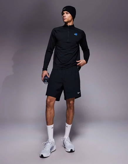Черные 7-дюймовые шорты Nike Running Dri-FIT Challenger 2-в-1 черного цвета black