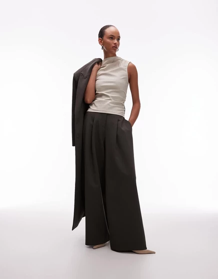 Брюки-бочонки ASOS DESIGN оливкового цвета оверсайз olive green
