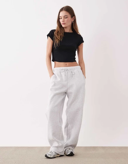 Женские плюшевые джоггеры Cotton On с двойным поясом, серые