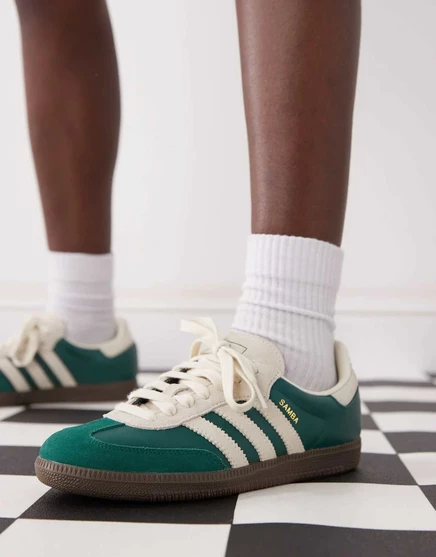Кроссовки adidas Originals Samba OG темно-зеленого цвета dark green
