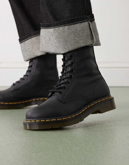 Кожаные ботинки на шнуровке Dr Martens 1460 Pascal Virginia black leather