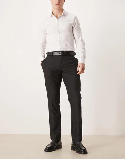 Элегантные узкие брюки ASOS DESIGN черного цвета black