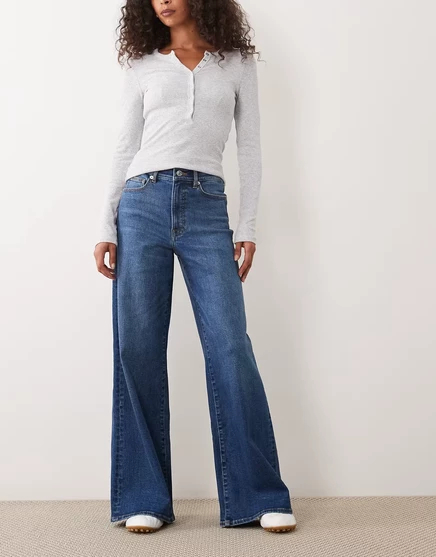 Женские джинсы Good American Good Waist Palazzo, голубые