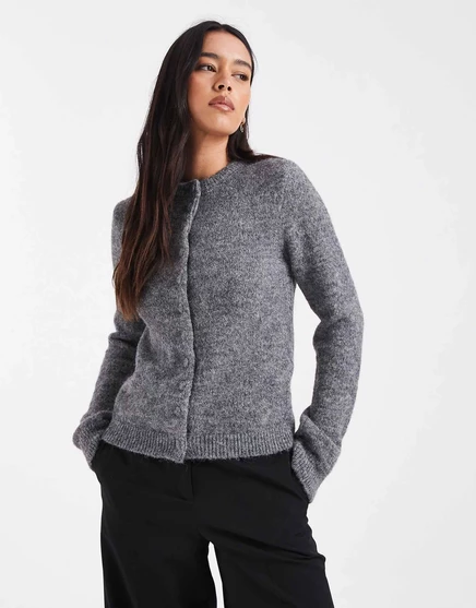 Кардиган на пуговицах с застежкой на пуговицы от ASOS DESIGN цвета древесного угля, сшитый по индивидуальному заказу charcoal
