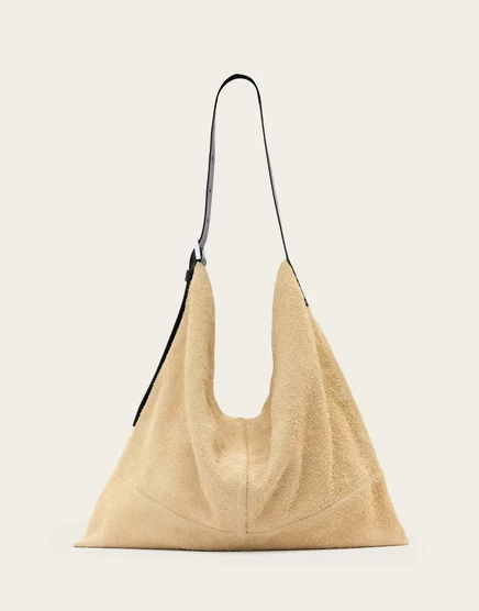 Сумка через плечо из замши AllSaints asha белого цвета sahara sahara white