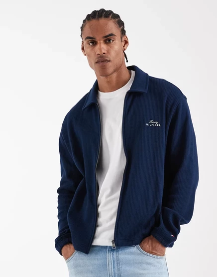Мужская куртка tommy hilfiger varsity, темно-синяя