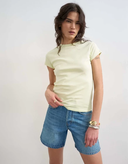 Повседневная футболка Topshop светло-зеленого цвета светло-зеленый
