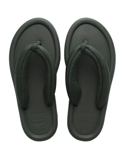 Женские вьетнамки Havaianas Maxi-Puff бохо, зеленые
