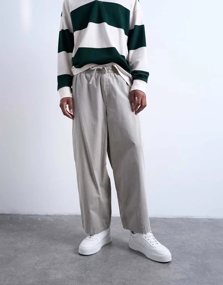 Брюки Topman barrel из материала ripstop in stone stone