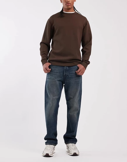 Мужские прямые джинсы Jack & Jones Chris, темно-синие