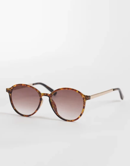 Женские солнечные очки ASOS Design круглые, черепаховые