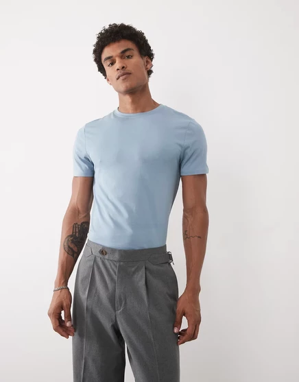 Мужская футболка ASOS Design Supima приталенная, mountain spring