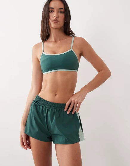Женский укороченный топ Cotton On Active, зеленый