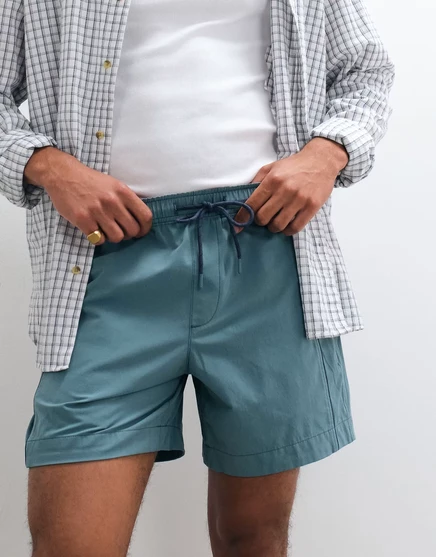 Мешковатые технические шорты Abercrombie &amp Fitch темно-зеленого цвета