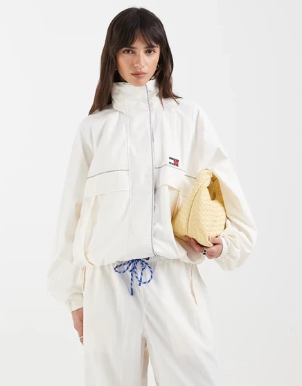 Женская ветровка Tommy Jeans, античный белый