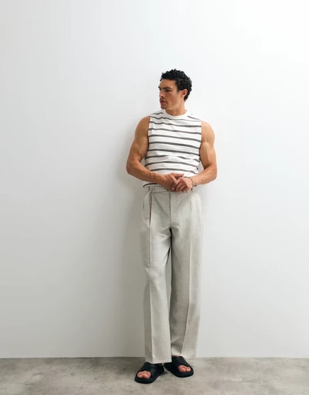 Мужские широкие брюки Topman с поясом, песочные
