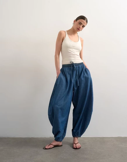 Джинсы-баллоны Topshop винтажного синего цвета vintage blue