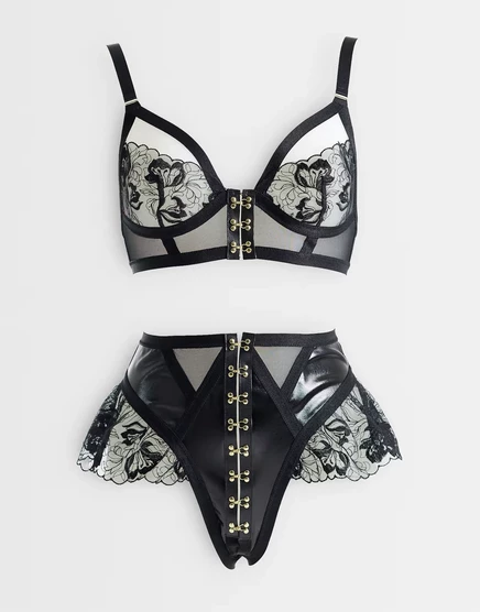 Женский комплект Ann Summers Ecstatic, с вырезом, черный