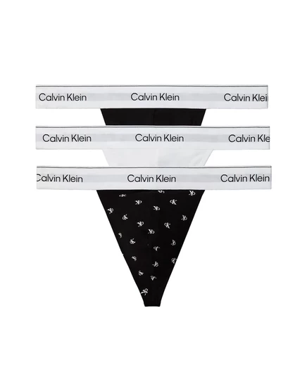 Мужские стринги Calvin Klein Icon, набор 3 шт, черный/узор/белый