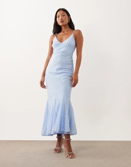 Женское платье ASOS Petite на бретелях, светло-голубое