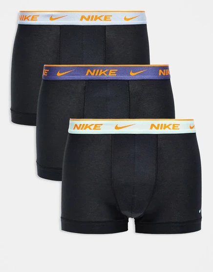 Кофта Nike Everyday Cotton Stretch 3 pack черного цвета с цветным поясом из синего / серого / мятного пенопласта black - mint/