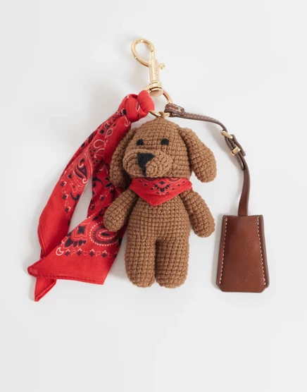 Женский брелок Mango Teddy, красный