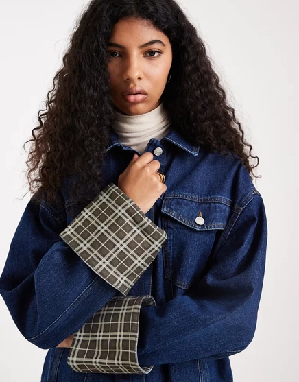 Женская джинсовая куртка ASOS Design оверсайз, индиго
