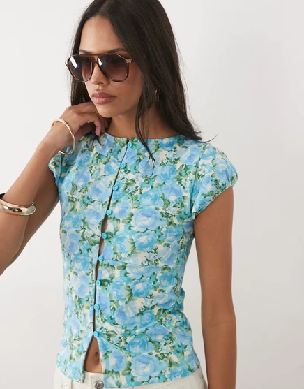 Женский топ Miss Selfridge в цветочный принт, мульти