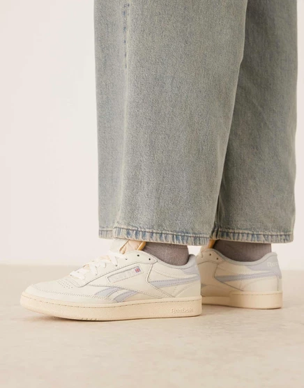 Винтажные кроссовки Reebok Club C Revenge темно-белого цвета ivory