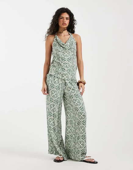 Широкие брюки Vero Moda с принтом 