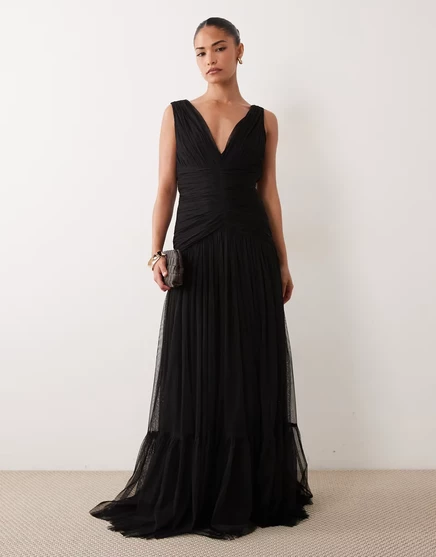 Женское платье Lace & Beads Petite Bridesmaid, черное