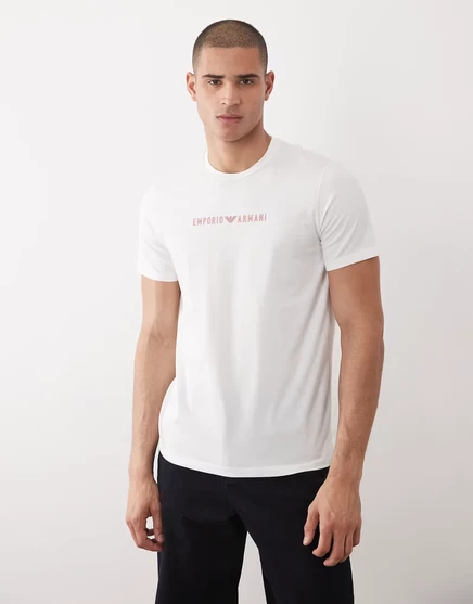 Логотип Emporio Armani на груди для боди-одежды белого цвета white