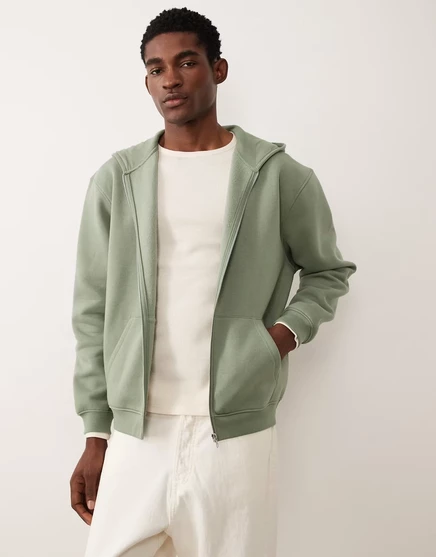 Мужская худи ASOS Design на молнии, мятно-зеленая