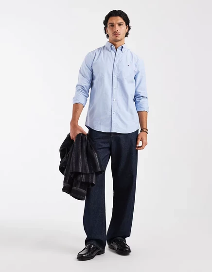 Мужская рубашка Tommy Hilfiger Heritage Oxford, светло-голубая