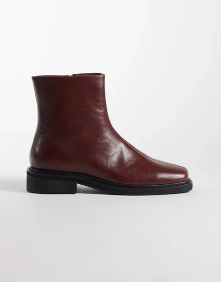 Мужские ботинки ASOS Design на молнии, бордово-красные