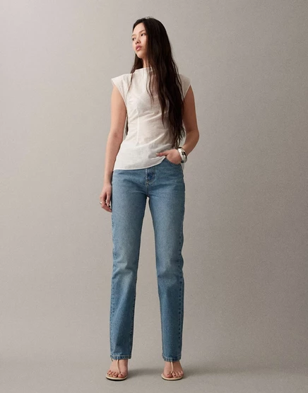 Джинсы с прямыми штанинами из коллекции ASOS DESIGN Circular Design Collection 90-х годов в винтажной стирке