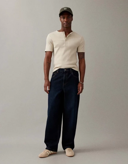Мужские свободные прямые джинсы ASOS Design, индиго