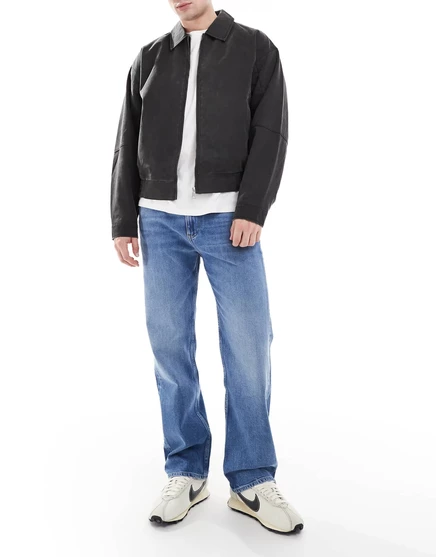 Обычные джинсы Tommy Jeans Otis с прямыми штанинами синего цвета в мелкую полоску denim dark