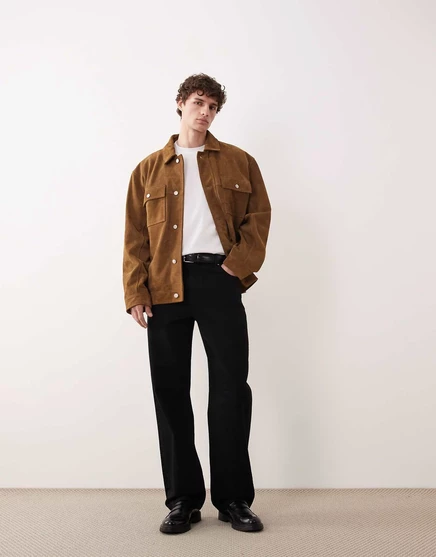 Мужские джинсы ASOS COLLECTIVE AC-B253 прямого кроя, черные