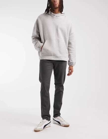 ДИЗАЙНЕРСКИЕ узкие брюки-чиносы ASOS цвета древесного угля charcoal