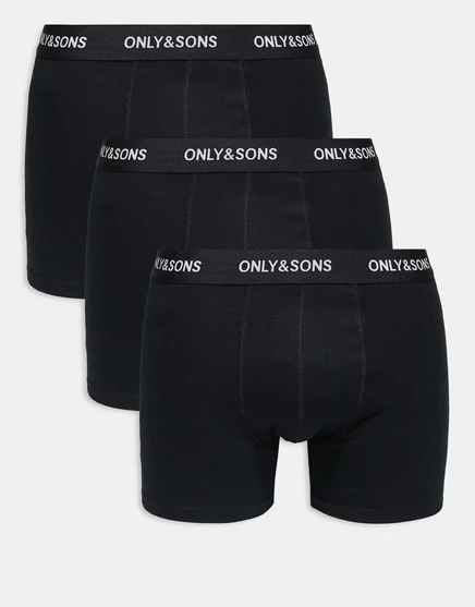 Мужские боксеры-слипы ONLY & SONS, 3 шт., черные