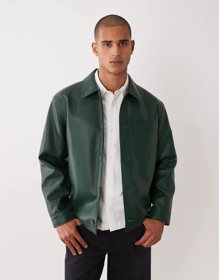 ДИЗАЙНЕРСКАЯ застежка из искусственной кожи ASOS зеленого цвета