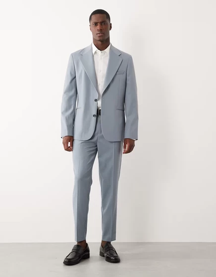 Мужские костюмные брюки ASOS Design зауженные, синие