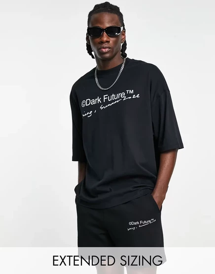Мужские шорты ASOS Design Dark Future свободного кроя, черные