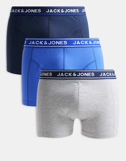Мужские трусы-боксеры Jack & Jones 3 шт., ярко-синие