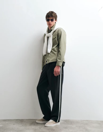 Мужские брюки asos collective ac-b-253, темно-зеленые