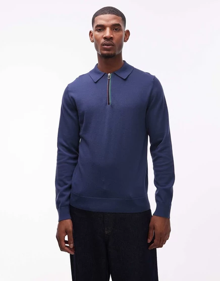 Свитер PS Paul Smith на молнии синего цвета blue
